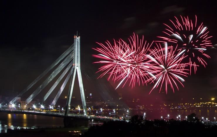 Image of new years celebrations in Riga, Latvia